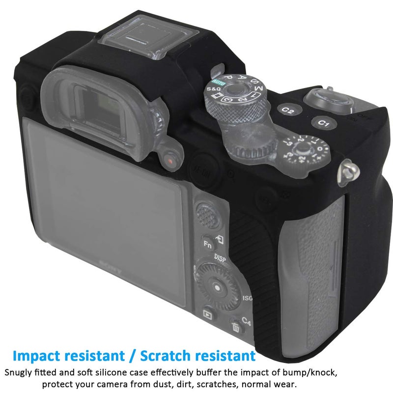 Easy Hood Camera Case for Sony Alpha 7R IV A7R IV A7RIV A7RM4 ILCE-7RM4 Digital Camera, Anti-Scratch Soft Silicone Rubber Protective Camera Cover Protector Skin (Black) - Image 4